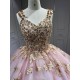 Pink With Rose Gold Butterfly Quinceanera Dresses Ball Gown Vestidos De 15 Aos De Quinceaera Deademas De Quinceaeras