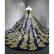 Shenzhen Mumuliao Plus Size Navy With Gold Quinceanera Dress Vestidos Para 15 Aos De Quinceaera 15 Sweet 16 De 15 Aos Azul