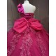 One Shoulder Fuchsia Quinceanera DressesVestidos Para Quiseaera Vestidos De 15Aos De Fiesta Mexicana Quince