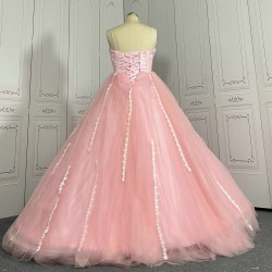 A Line Blush Pink Prom Dresses CBWD00133