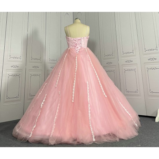 A Line Blush Pink Prom Dresses CBWD00133