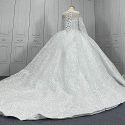 Budget Floral Lace Ball Gown Wedding Dress CBWD00123