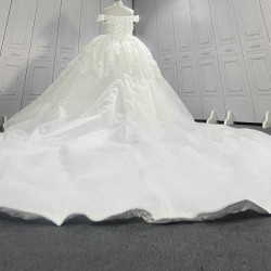 Floral Off The Shoulder Ball Gown Wedding Dresses CBWD00114