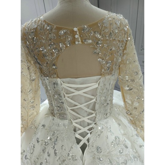 Fully Beaded Luxurious Ball Gown Wedding Dresses CBWD00112