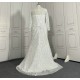 Fully Beaded Luxury Wedding Dress With Round Neck CBWD00109