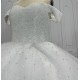 Glitter Off The Shoulder Pearl Wedding Dresses CBWD00107