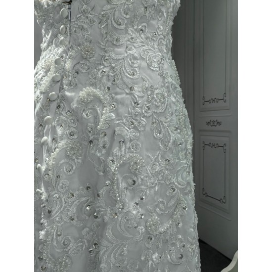 Halter Neck Classic Lace Mermaid Wedding Dress CBWD00105
