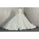 High Collar Luxurious Ball Gown Wedding Dress With Long Sleeves CBWD00100