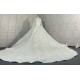 High Collar Luxurious Ball Gown Wedding Dress With Long Sleeves CBWD00100