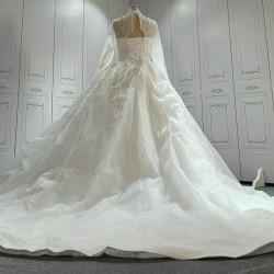 High Neck Vintage Luxury Wedding Ball Gown Dress CBWD0091