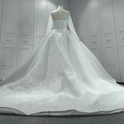 Luxury Pearl Wedding Dresses With Long Train CBWD0076