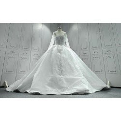 Luxury Pearl Wedding Dresses With Long Train CBWD0076