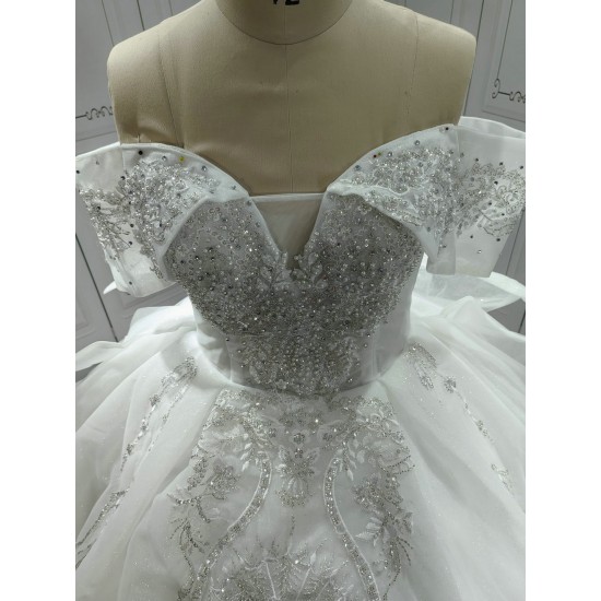 Off The Shoulder Ball Gown Cinderella Wedding Dresses African CBWD0072