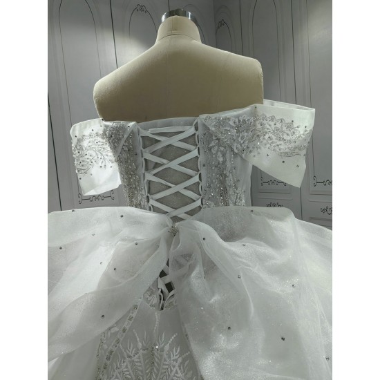 Off The Shoulder Ball Gown Cinderella Wedding Dresses African CBWD0072