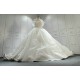Off The Shoulder Ball Gown Wedding Dress With Short Sleeves CBWD0071
