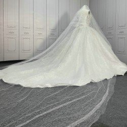 Off The Shoulder Ball Gown Wedding Dresses Glitters CBWD0068