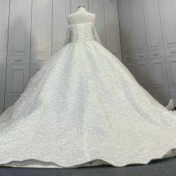 Off The Shoulder Fully Beaded Luxury Wedding Dresses CBWD0065