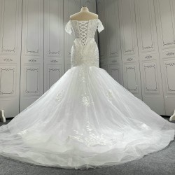 Off The Shoulder Lace Mermaid Wedding Dress CBWD0058