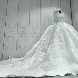 Off The Shoulder Luxury Ball Gown Wedding Dress CBWD0053