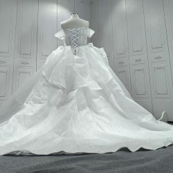 Off The Shoulder Pearl Wedding Dresses Wholesale CBWD0047