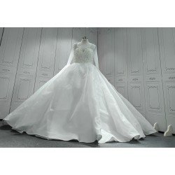Round Neck Beaded Luxury African Wedding Dresses CBWD0039