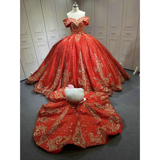 Red With Gold vestidos de 15 quinceaneravestidos de fiesta vestidos de 15 anosquinceanera vestido de 15 quinceanera With Matching Bear