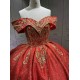Red With Gold vestidos de 15 quinceaneravestidos de fiesta vestidos de 15 anosquinceanera vestido de 15 quinceanera With Matching Bear