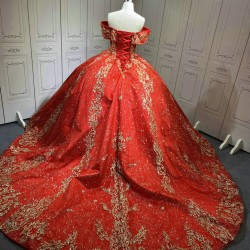 Red With Gold vestidos de 15 quinceaneravestidos de fiesta vestidos de 15 anosquinceanera vestido de 15 quinceanera With Matching Bear