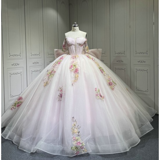 Mumuleo Pearl Pink Quinceanera Dresses Vestidos De 15 Traje De Quinceaera Rosa Y Violeta Vestidos De 15 Anos Ball Gown