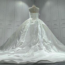 Sleeveless Satin Ball Gown Wedding Dresses Online CBWD0017