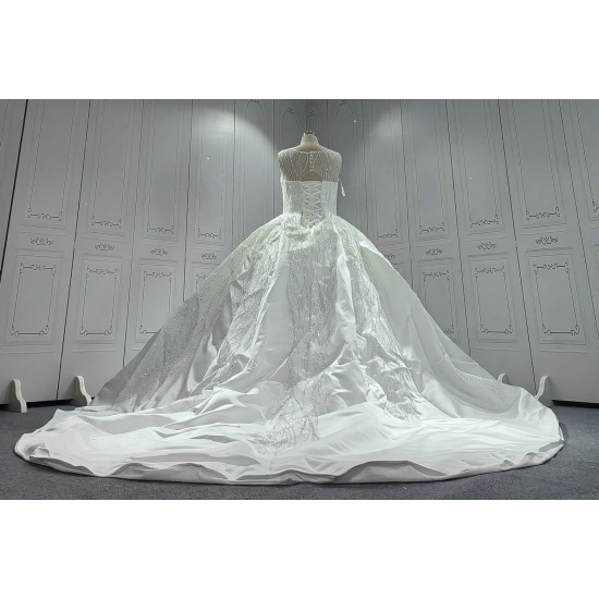 Sleeveless Satin Ball Gown Wedding Dresses Online CBWD0017