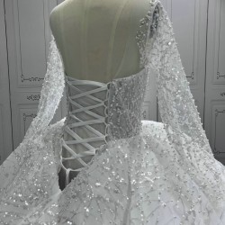 2020 New Arrival Lace Wedding Dresses Long Sleeves Full Length White Ivory Vestido De Noiva Custom Made