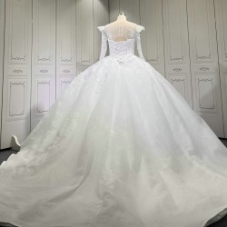 2024 Lace Applique Long Sleeves Plus Size Vestidos De Novia Ball Gown Wedding Dresses Bridal Gowns
