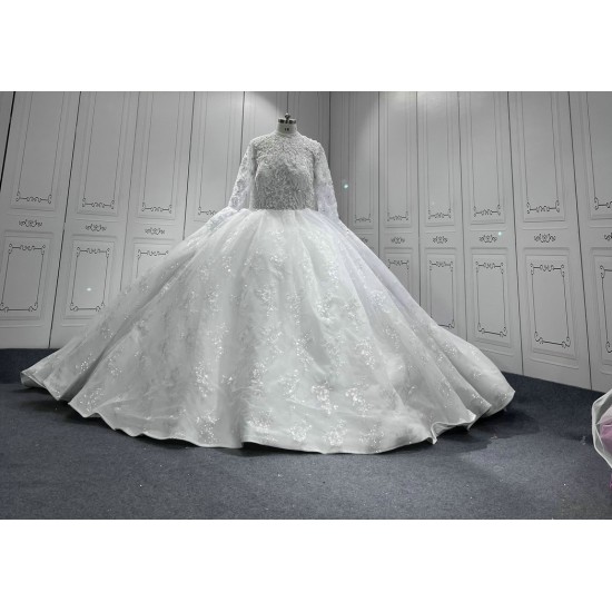 2024 Vestidos de Novia Appliques Plus Size Lace Wedding Dresses Ball Gown Bridal Gown