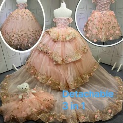 2025 Pink Off Shoulder Ball Gown Quinceanera Dresses Beading Crystal Lace Appliques Tull Sweet 16 15 Birthday Vestido De 15 Anos