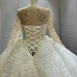 Ball Gown long Sleeve Wedding Dresses Sequin Bridal Gowns Beading Vestido De Novias