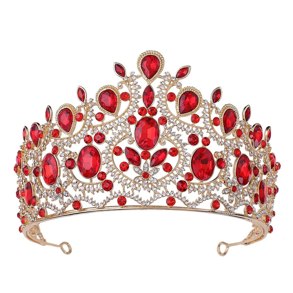 Baroque Wedding Crowns For Queen Crystal Bridal Tiara Crown For Pageant Miss Universe Diadem Prom Wedding Hair Jewelry Headpiece