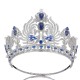 Baroque Luxury Purple Crystal Crown Hair Accessories Tiara Women Party Rhinestone Bridal Crown Hair Jewelry Diadems Headdress