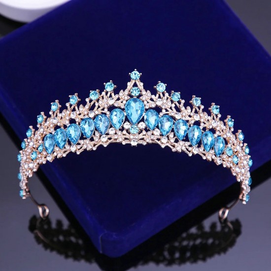 Baroque Vintage Princess Queen Bridal Crown Headwear Crystal Tiara For Women Girl Wedding Crown Hair Dress Accessories Jewelry