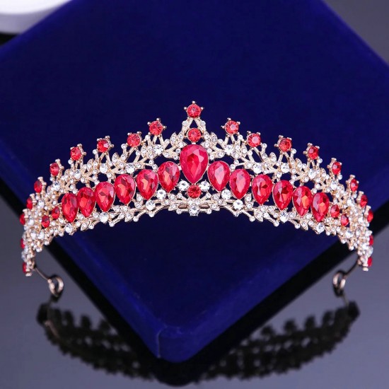 Baroque Vintage Princess Queen Bridal Crown Headwear Crystal Tiara For Women Girl Wedding Crown Hair Dress Accessories Jewelry