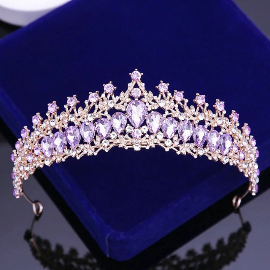 Baroque Vintage Princess Queen Bridal Crown Headwear Crystal Tiara For Women Girl Wedding Crown Hair Dress Accessories Jewelry