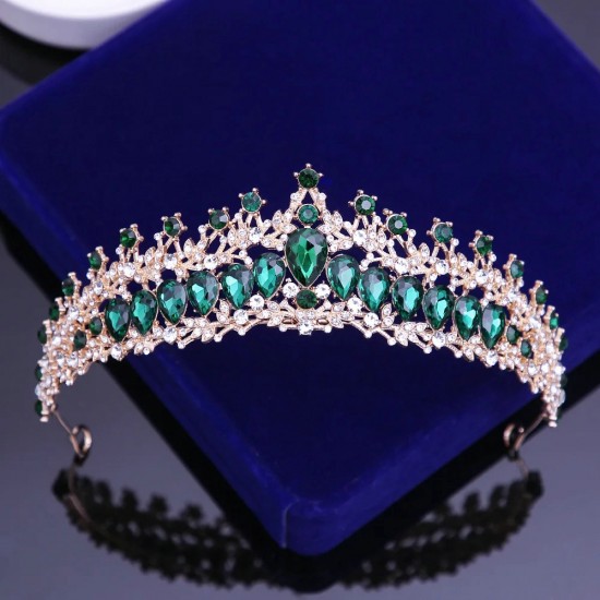 Baroque Vintage Princess Queen Bridal Crown Headwear Crystal Tiara For Women Girl Wedding Crown Hair Dress Accessories Jewelry