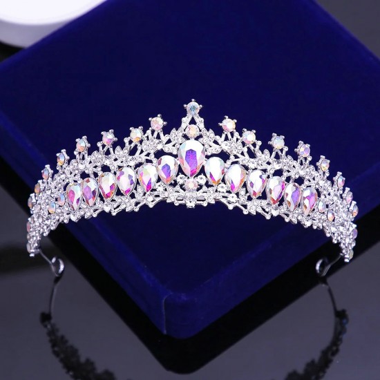 Baroque Vintage Princess Queen Bridal Crown Headwear Crystal Tiara For Women Girl Wedding Crown Hair Dress Accessories Jewelry