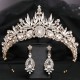 Baroque Vintage Princess Queen Bridal Crown Headwear Crystal Tiara For Women Party Wedding Crown Hair Dress Accessories Jewelry