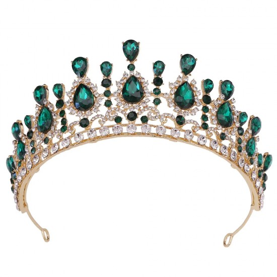 Baroque Vintage Princess Queen Bridal Crown Headwear Crystal Tiara For Women Wedding Crown Hair Dress Accessories Party Jewelry