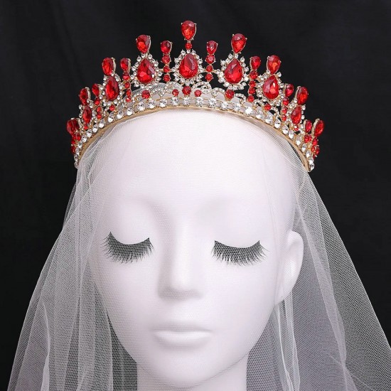 Baroque Vintage Princess Queen Bridal Crown Headwear Crystal Tiara For Women Wedding Crown Hair Dress Accessories Party Jewelry