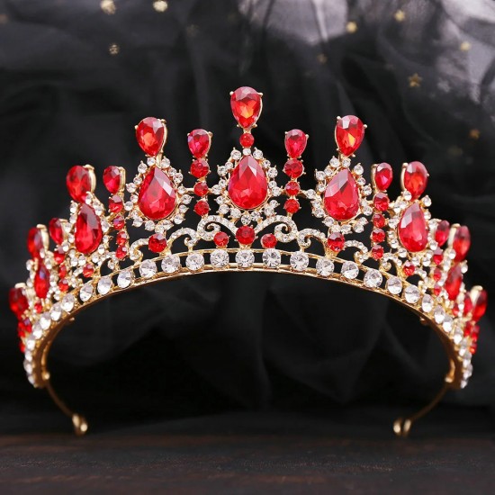 Baroque Vintage Princess Queen Bridal Crown Headwear Crystal Tiara For Women Wedding Crown Hair Dress Accessories Party Jewelry