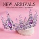 Baroque Vintage Princess Queen Purple Bridal Crown Headwear Crystal Tiara For Women Party Wedding Crown Hair Dress Accessories
