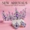 Baroque Vintage Princess Queen Purple Bridal Crown Headwear Crystal Tiara For Women Party Wedding Crown Hair Dress Accessories
