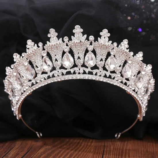 Bridal Crown Headwear Crystal Tiara Baroque Vintage Princess Queen For Women Wedding Crown Hair Dress Accessories Party Jewelry